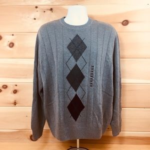 Men's Dockers 100% Cotton Gray Sweater LS Size XL
